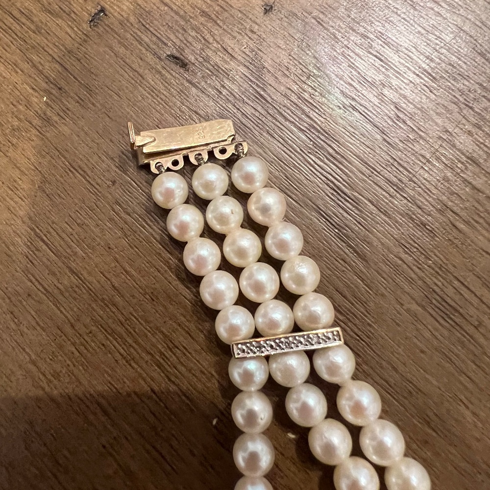 14k and cultured fresh water pearls originally purchased from Ross Simons.